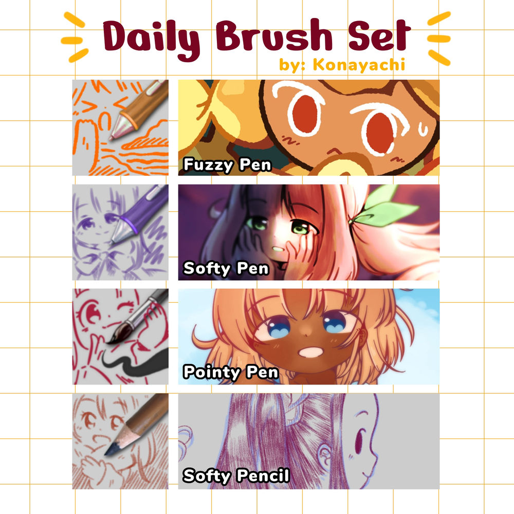 konayachi daily brush set 2